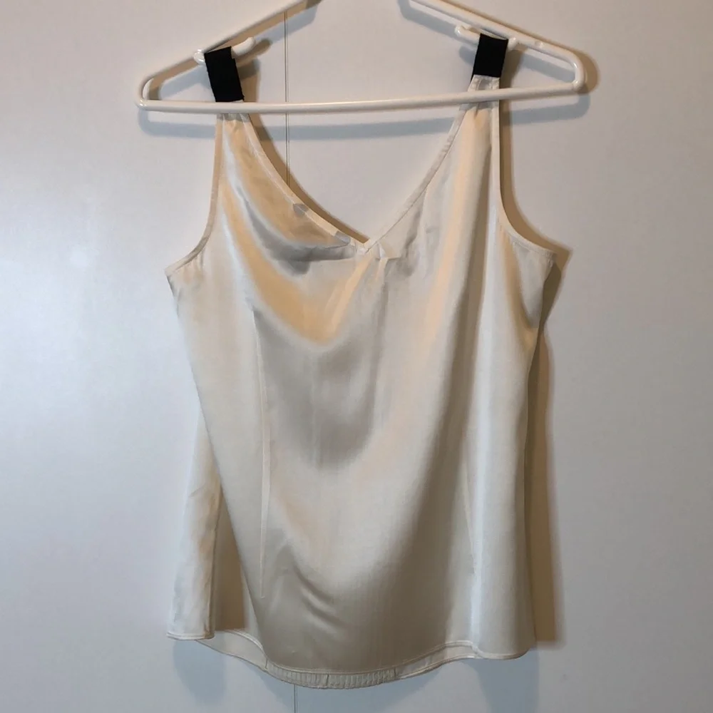 WHBM Cream Satin Ruffle Camisole – S - Picture 3 of 7